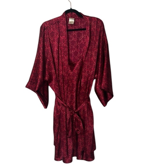 Sophia by Delicates vintage deep red satin robe and Nightgown size XL - Picture 1 of 6